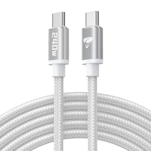 Produktbild: USB C auf USB C Kabel 240W USB C Kabel PD Schnellladekabel Nylon USB Typ C Ladekabel für iPhone 16 15 Pro Max, Samsung S24 S23 S22 S21, iPad Pro, MacBook Pro/Air, Pixel 7, Switch