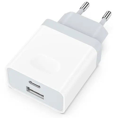 Produktbild: USB C ladegerät Adapter Stecker - Netzteil 20W Replacement for iPhone 16 15 14 13 12 11 Pro Max SE XS XR 8 Plus, Galaxy S23/S22/S21, Handy Charger Schnellladegerät Ladestecker Mcukdae 01