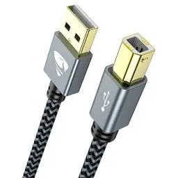Produktbild: USB Druckerkabel<strong>2M:</strong> ,USB 2.0 Typ B Kabel A auf USB B Drucker Kabel PC Printer Cable Druckerkabel für HP, Canon, Epson, Samsung, pixma, Dell, Lexmark, Xerox, Brother