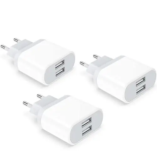Produktbild: USB Ladegerät, 3-Pack 2.1A/5V Adapter für iPhone 11 XS XR X 8 7 6 6S Plus 14 13 12 Samsung,Stecker Netzteil Netzstecker Ladestecker Stromadapter Schnellladen Steckdosenadapter Ladeadapter Nisiyama