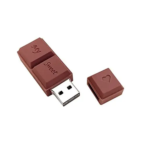 Produktbild: Uflatek USB Stick 32GB USB Flash Laufwerk Schokolade Braun 32 GB Speicherstick e Karikatur USB 2.0 Memory Stick Neuheit Flash Drive Externe Datenspeicher für Geschenke