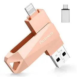 Produktbild: USB Stick für iPhone 512GB,Patianco(MFI Zertifizierter) Speicherstick Externer Speichererweiterung für iOS,USB 3.0 Pendrive 3 in 1 Flash Laufwerk für Android Handy/Laptop/PC/Mac/iPad(Rosa)