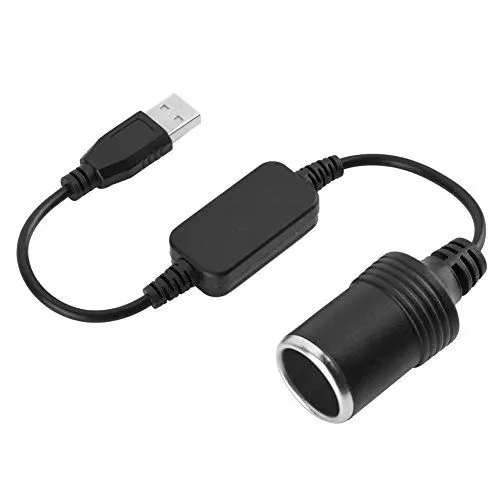 Produktbild: USB auf Zigarettenanzünder Adapter - USB Adapter für Auto, Weiblicher Stromwandler, geeignet für Fahrrekorder und Autoladegerät