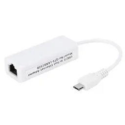 Produktbild: USB2.0 Ethernet Adapter für Zero 1.3 / W Motherboard (Ethernet Adapter Micro USB zu RJ45), Unterstützt 10Mbit / S- und 100Mbit / S-N-Way-Auto-Negotiation-Betrieb.