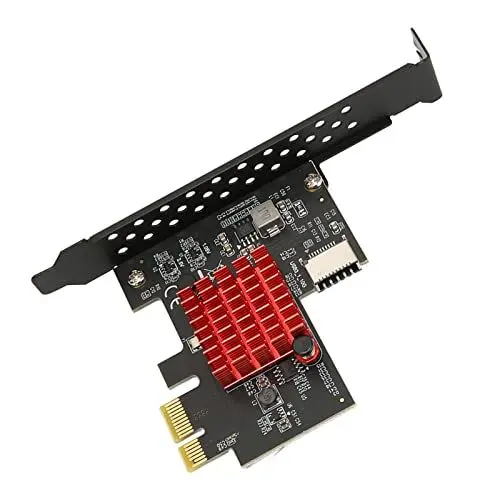 Produktbild: USB3.2-Erweiterungskarte, 2X USB C 3X USB A 10 Gbit/s-Anschlüsse, PCIE USB 3.1 GEN2, Plug and Play, Metall und Elektronik, für, für MAC OS und für -Desktop-PCs (ASM3142