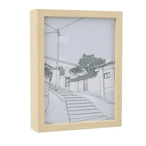 Produktbild: USB-betriebenes Lichtkunstgemälde, LED-leuchtender Fotorahmen, 3 Farbwechsel, Minimalistischer Stil, Dekorativ für Wohnzimmer, Schlafzimmer, Arbeitszimmer (15 * 20cm)