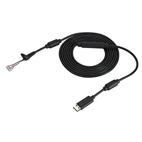 Produktbild: USB-Gamepad-Kabel-Ersatzkabel mit Breakaway-Adapter, 8,2 Fuß Lang, 4-Pin-Design (Schwarz)