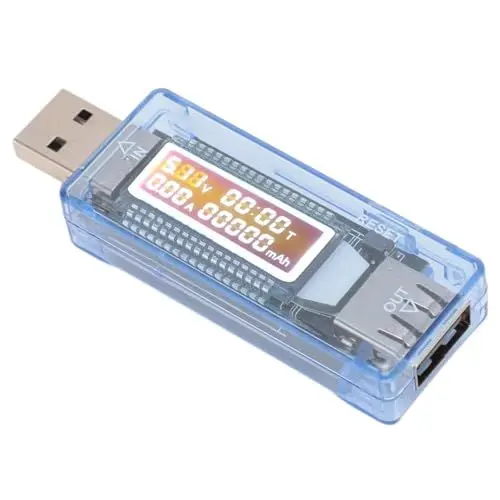 Produktbild: USB-Leistungsmesser, Spannungs- und Stromprüfer-Detektor, Volmeter-Amperemeter, Powerbank-Kapazitätstester mit Digitalanzeige