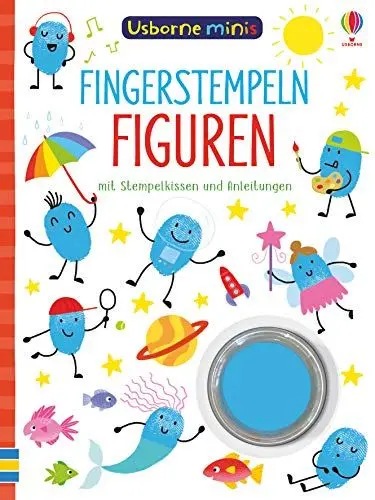 Produktbild: Usborne Minis: Fingerstempeln Figuren: mit Stempelkissen und Anleitungen