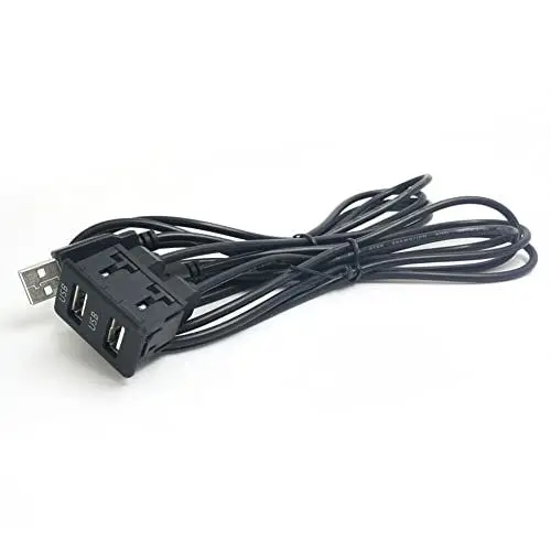 Produktbild: USB-Panel Unterputz-Kabel 100 cm Auto Armaturenbrett Unterputz USB-Port Panel Dual USB Verlängerung Adapter Kabel für Auto, Motorrad
