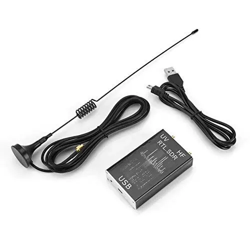 Produktbild: USB-Tuner-Empfänger, R820T 82 Radio-Tuner-Empfänger, 100 kHz, 1,7 GHz, Vollband-UV-HF-RTL-SDR-Empfänger, Vollband mit USB-Kabel und Antenne