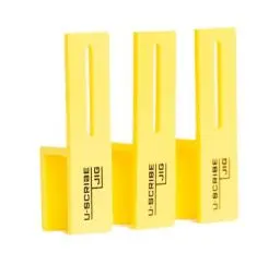 Produktbild: U-Scribe Jig 16mm Anreißvorrichtung-Set mit 3 Holzbearbeitungs- und Tischlervorrichtungen – Schreiben Sie wie ein Profi, ideal für Küchen, Schränke, Möbel und Materialien hergestellt in 16mm