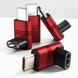 Produktbild: UseBean 90 Grad Winkel USB C Adapter, (4 Stücke) Up&Down PD 100W 20gbps Typ-C 3.2 Gen2 Stecker auf Buchse Extender, USB-C 4K Video Ladegerät Ladekabel Adapt für Steam Deck,Switch,VR,MacBook