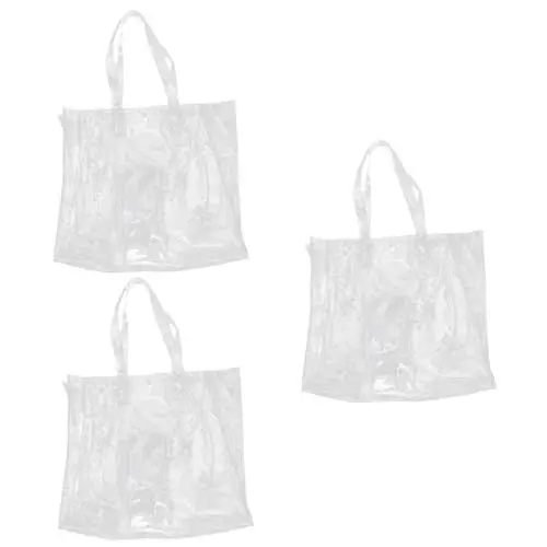 Produktbild: USHOBE 3st Große Strandtasche Durchsichtige Tragetaschen Handtaschen Für Damen Orangefarbene Tasche Damen Umhängetaschen Tragetasche Für Den Strand Fräulein Einstellen Gelee
