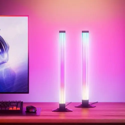 Produktbild: Ustellar RGB IC LED Lightbar, 360° TV Hintergrundbeleuchtung für 40-60 Zoll, USB Betrieben RGB Ambient Lampe mit Musik Sync und Multi-Modi, Steuerbar über App für Gaming PC TV Zimmer Deko