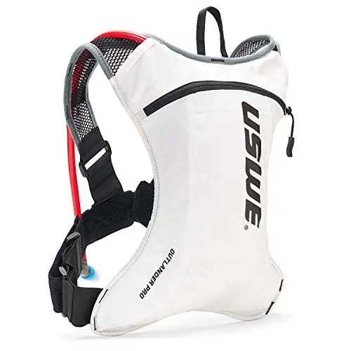 Produktbild: USWE Outlander Pro, Hydration Pack with 2.0L/ 70 oz Hydration Blasen, Weiß. Bounce Free. for MTB, Mountain Bike Marathon Racing