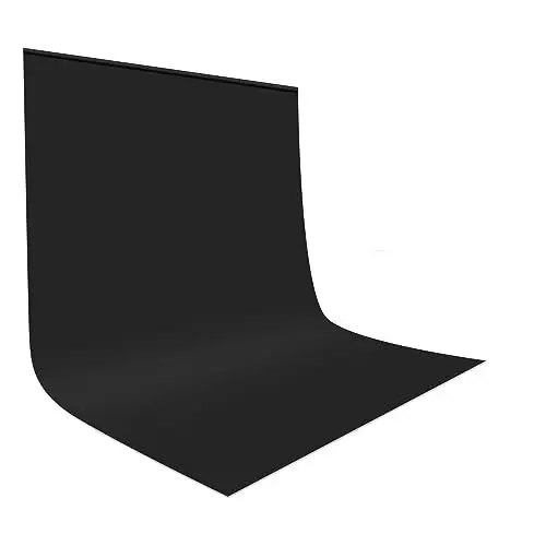 Produktbild: UTEBIT Fotostudio Hintergrund Schwarz, 1.5mx2m Faltbare Photography Backdrops Polyester Faltenfrei Fotoshooting Background Tuch Fotohintergrund Muslin für Fotografie,Video (Kühl Bügeln)