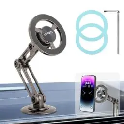 Produktbild: UTEBIT Handyhalterung Auto Magnet für MagSafe, 360° Rotation für iPhone Halterung Auto mit 20xN52 Magnet für MagSafe Autohalterung Aluminium Auto Armaturenbrett für iPhone 15 14 13 12 Pro Max Plus