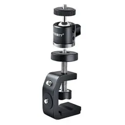 Produktbild: UTEBIT Klemmstativ mit Kugelkopf, Stativ Klemme für DSLR Kamera, Metall Multiklemme mit 1/4”Zollschraube, C klemme mit Mini Kugelkopf, Ball Head und Kamera Clamp Halterung für Lampenstativ