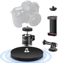 Produktbild: UTEBIT Magnethalterung Werkzeug mit 360° drehbarem Kugelkopf, Supermagnetischem 88-mm-Magnetfuß mit Smartphone-Halter, Kamera Magnethalter Kompatibel mit GoPro, Action-Kamera, max belastbar 30 kg