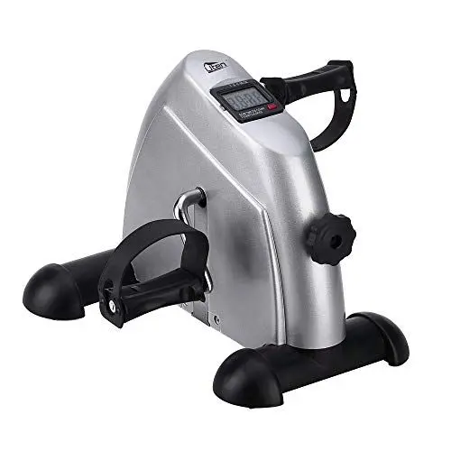 Produktbild: Uten Beintrainer, Heimtrainer Mini Bike Arm und Beintrainer für Zuhause Büro Einstellbarer Widerstand mit Rutschfester Matte für Senioren Reha Maßnahmen Silber