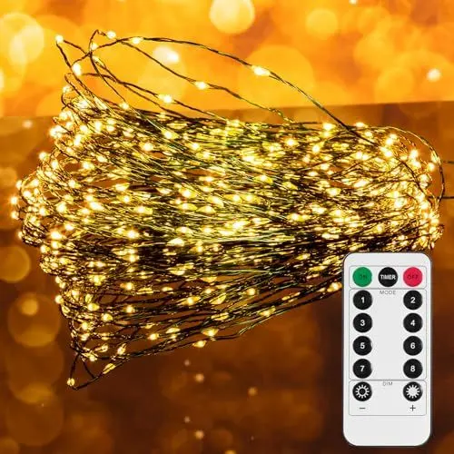 Produktbild: Uten Lichterkette Weihnachtsbaum, Weihnachtsbeleuchtung 25m mit 500 LED, Fernbedienung, 8 Modi, USB- und Batteriebetrieben, für Innen und Außen Garten, Party