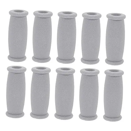 Produktbild: UTHCLO 10st Krücke Zubehör Ersatzteile Für Krücken Standardgriffe Für Krücken Aus Aluminium Griffe Für Armgehstützen Kissen Für Unterarmkrücken Krückenbezüge Pads -elastomer Dark Grey