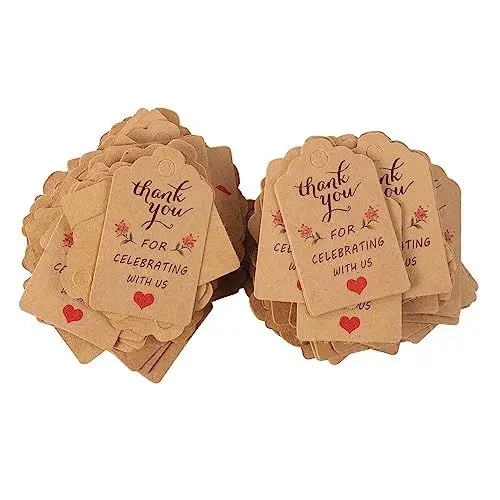 Produktbild: UTHCLO 1 Satz Hochzeitsfeier Anhänger Etiketten Dankeschön Geschenkanhänger für Hochzeit Party Bastelarbeiten Leicht und Vielseitig Einsetzbar
