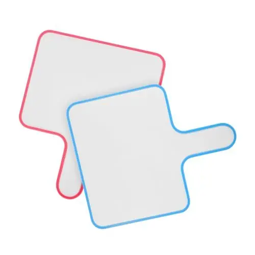 Produktbild: UTHCLO 2Stücke Handheld Trocken Abwischbare Whiteboard Paddel Wiederverwendbare Schreibtafel für Schüler Abstimmungen Spiele und Unterricht Kompakte Leicht und Tragbar