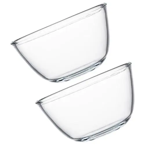Produktbild: UTHCLO 2 Stücke Glas Schüssel Salat Schüssel Salat Schüssel für Mischen Große Glas Schüssel für Speisen Servieren