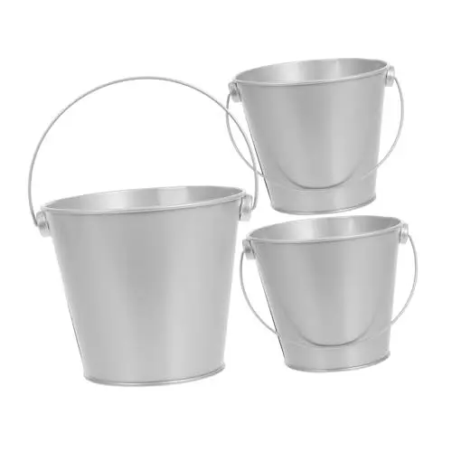 Produktbild: UTHCLO 3stücke Metalleimer Klein Aus Mit Deckel Blecheimer Für Stifte Oder Partydeko Handlicher Pflanzkübel Als Sukkulententopf Robust Und Vielseitig Einsetzbar