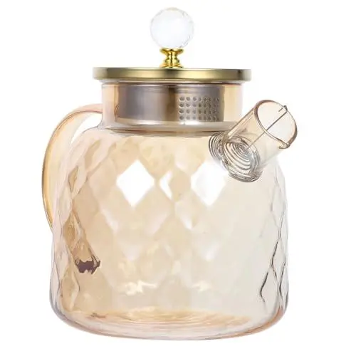 Produktbild: UTHCLO Glaskanne Glaskrug Wasserkrug Mit Deckel 15l Haushaltsglaskrug Für Wasser Und Eistee Hitzebeständig Und Spülmaschinenfest Ideal Für Küche Und Zuhause Wasserkaraffe Mit Deckel