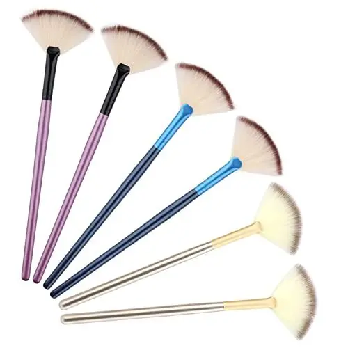 Produktbild: UTMACH 6 Stücke Fächer Masken Pinsel Fächerpinsel Kosmetik Gesicht Applikator Bürste Säure Applikator Pinsel Weiche Fächer Bürste Kosmetisches Makeup Werkzeuge für Frauen Mädchen Schlamm Lehm-Maske