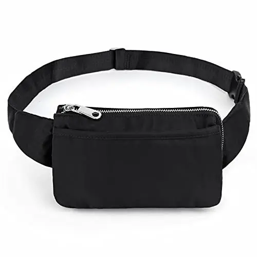 Produktbild: UTO Damen wasserdichte Nylon Bauchtasche für Frauen 5 Reißverschluss Strapazierfähiges Oxford-Gewebe Multi Taschen Anti Scratch Schwarz