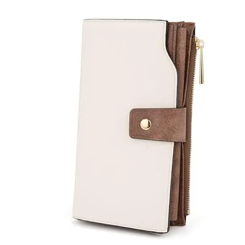 Produktbild: UTO Geldbörse Damen Gross Geldbeutel Damen Groß RFID Blockierung Kunstleder Kupplung 21 Kartensteckplätze Halter Organizer mit Große Kapazität innere Tasche passt 5,6 '' Handy