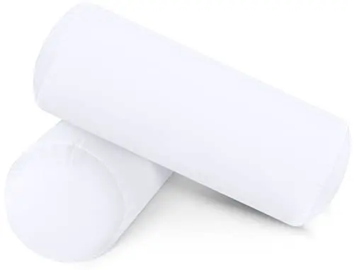 Produktbild: Utopia Bedding Nackenrolle 2er Set, 15x40 cm Kissenrolle Knierolle Zierkissen Sofakissen (Weiß)