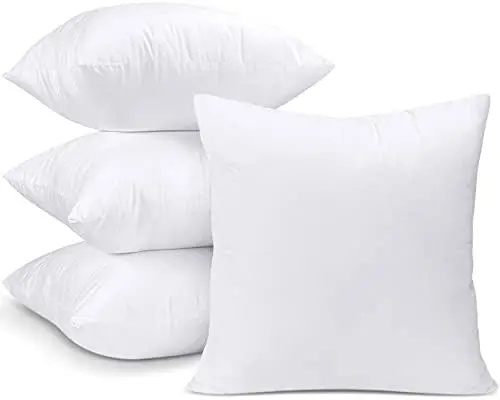 Produktbild: Utopia Bedding 4er Set Kissenfüllung 40 x 40 cm, Innenkissen Füllkissen Kopfkissen Sofakissen (Weiß)