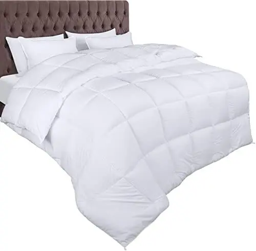 Produktbild: Utopia Bedding Bettdecke 200 x 220 cm, Ganzjahresdecke 370 GSM Füllung, atmungsaktive Schlafdecke, Steppdecke, Super Weiche Kuschelige (Weiß)