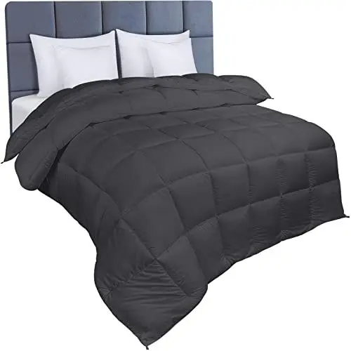 Produktbild: Utopia Bedding Bettdecke Einleger 135x200 cm - Gesteppter Deckbett mit Eckfächern (135 x 200, Grau)