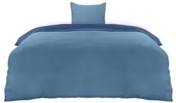 Produktbild: Utopia Bedding Bettwäsche 135x200 Set - Mikrofaser Bettbezug 135x200 cm + 1 Kissenbezug 80x80 cm - Marineblau/Hellblau
