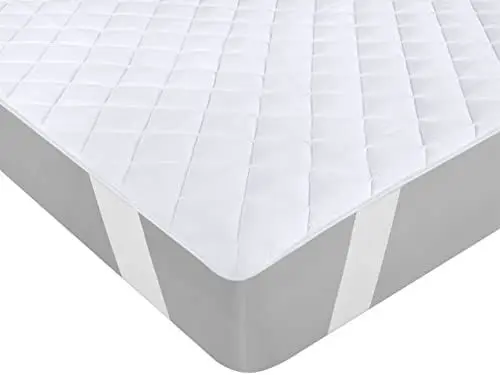 Produktbild: Utopia Bedding Gesteppte Matratzenauflage 160 x 200 cm, Weicher Mikrofaser-Matratzenbezug, Gesteppter Matratzenschoner Mit elastischen Bändern, 4 Eckgummis dehnbar bis zu 30 cm (Weiß)
