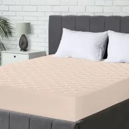 Produktbild: Utopia Bedding Gesteppter Matratzenschoner 90 x 200 cm, Spannmatratzenauflage, Tiefe Tasche Matratzenbezug dehnt Sich bis zu 30 cm (Beige)