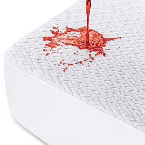 Produktbild: Utopia Bedding Matratzenschoner 140 x 200 x 30 cm Wasserdicht, Viskose, Mit Elastisch Eckbändern, Oeko-TEX Zertifiziert Matratzenauflage Atmungsaktive, Matratzenschutz