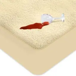 Produktbild: Utopia Bedding Matratzenschoner 90 x 200 x 30 cm Wasserdicht, Oeko-TEX Zertifiziert Matratzenauflage Atmungsaktive, Matratzenschutz, Rundum Elastisch (Beige)