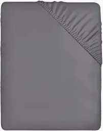 Produktbild: Utopia Bedding - Spannbettlaken 90x200cm - Grau - Gebürstete Polyester-Mikrofaser Spannbetttuch - 35 cm Tiefe Tasche