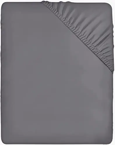 Produktbild: Utopia Bedding - Spannbettlaken 90x200cm - Grau - Gebürstete Polyester-Mikrofaser Spannbetttuch - 35 cm Tiefe Tasche