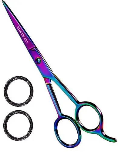 Produktbild: Utopia Care 6,5 Zoll Friseurschere aus rostfreiem Stahl - Professionelle Haar- und Bartschneideschere - Scharf, langlebig (Regenbogen)