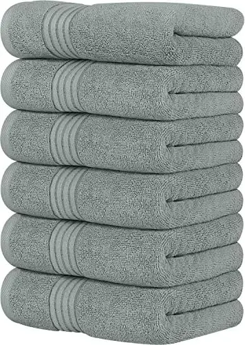 Produktbild: Utopia Towels - Premium Handtücher - 100% gekämmte, ringgesponnene Baumwolle, ultraweich und sehr saugfähig, Dicke Handtücher 41 x 71 CM's, hochwertige Handtücher (6er-Pack, Kühl Grau)