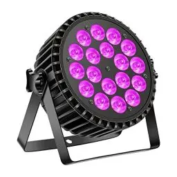 Produktbild: UV Licht LED Par Strahler 200W 18 LEDs 4 in 1 Led Scheinwerfer Bühnenlicht DMX512+RGB und 8 Kanälen mit Par Licht Infinite Mixing/Rainbow Effect für Stage DJ Party Show Bar Halloween Weihnachten