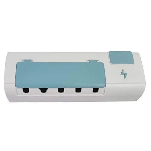 Produktbild: UV -Zahnbürste Sanitisator Wandmontierte Zahnbürstenhalter mit Sterilisator und Timing USB -Ladung UV Zahnbürste Organisator Reiniger 1500 mAh für Familienbadezimmer Blaues Abs
